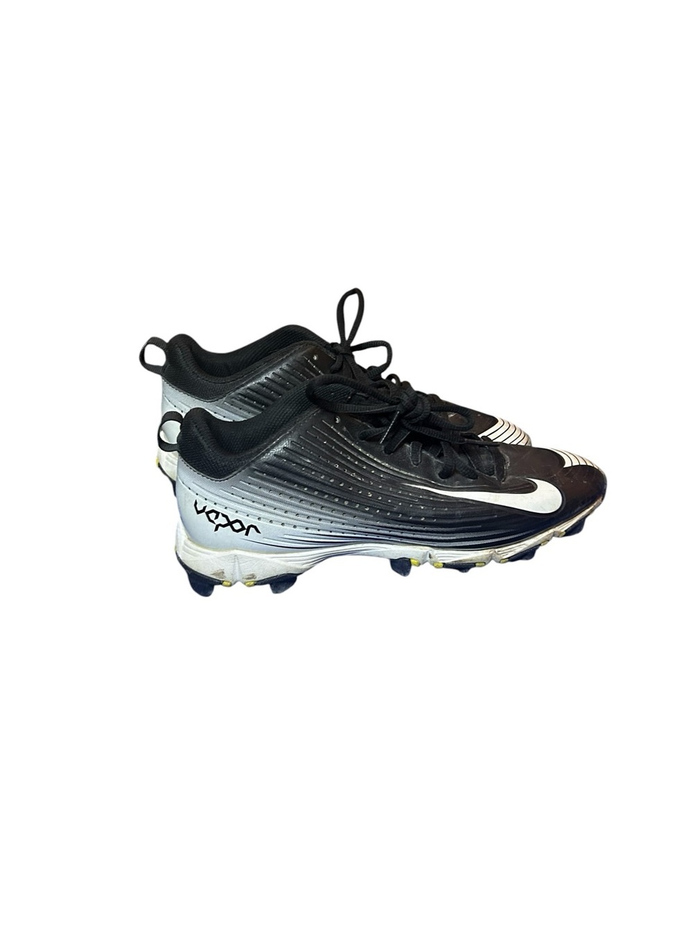 Nike Black and Yellow Softball baseballl plastic molded Cleats — Size 5 youth